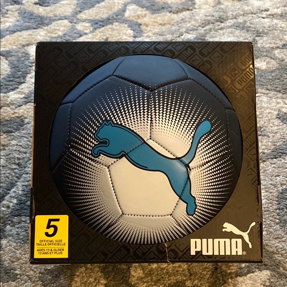 PUMA Black and Blue Soccer Ball - Picture 1 of 4